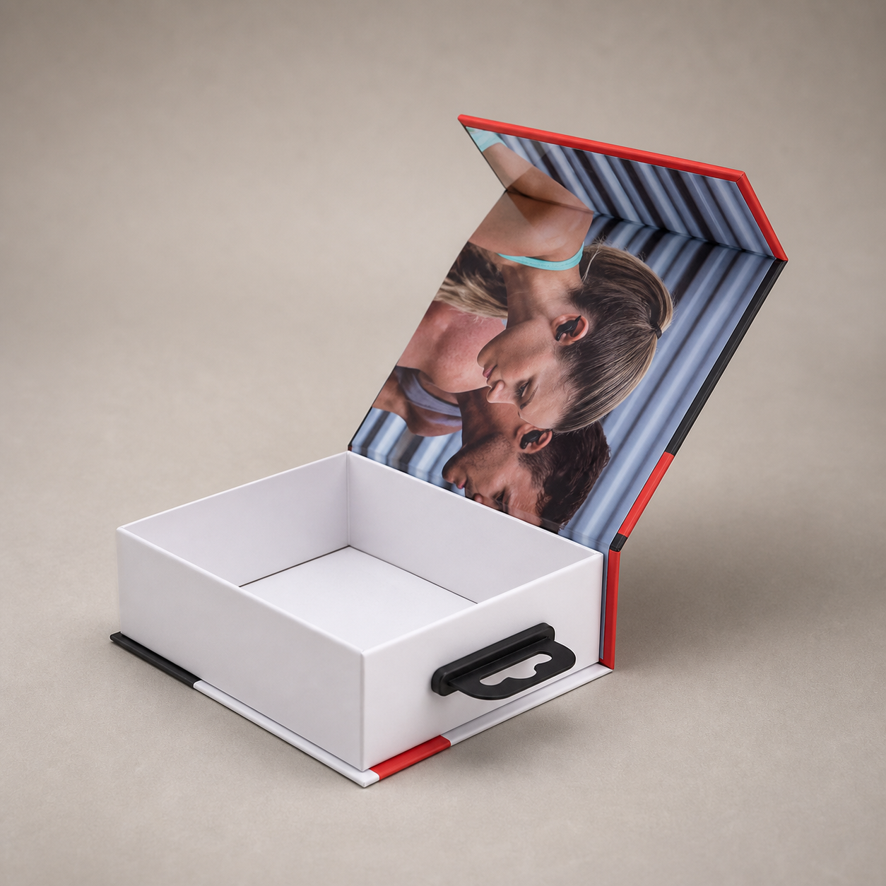 Open custom rigid paper packaging box