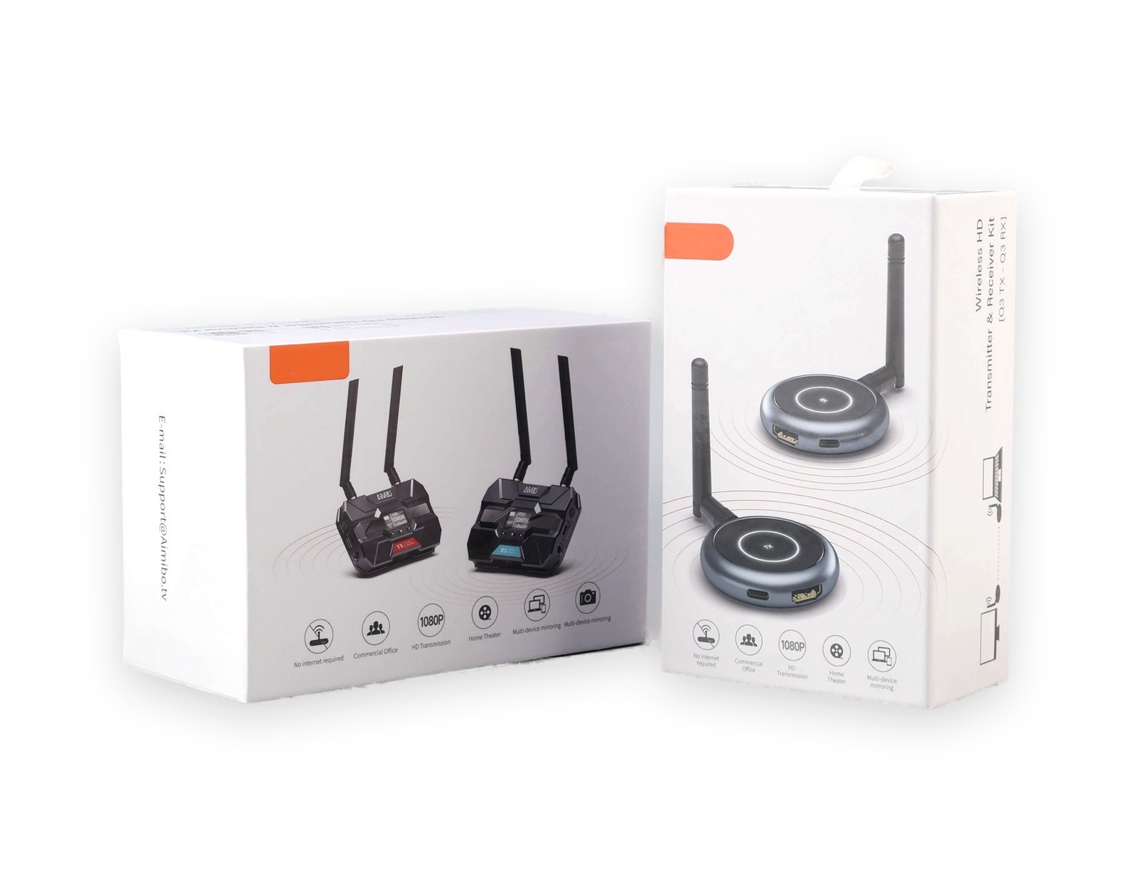 Custom electronics drawer box packaging set