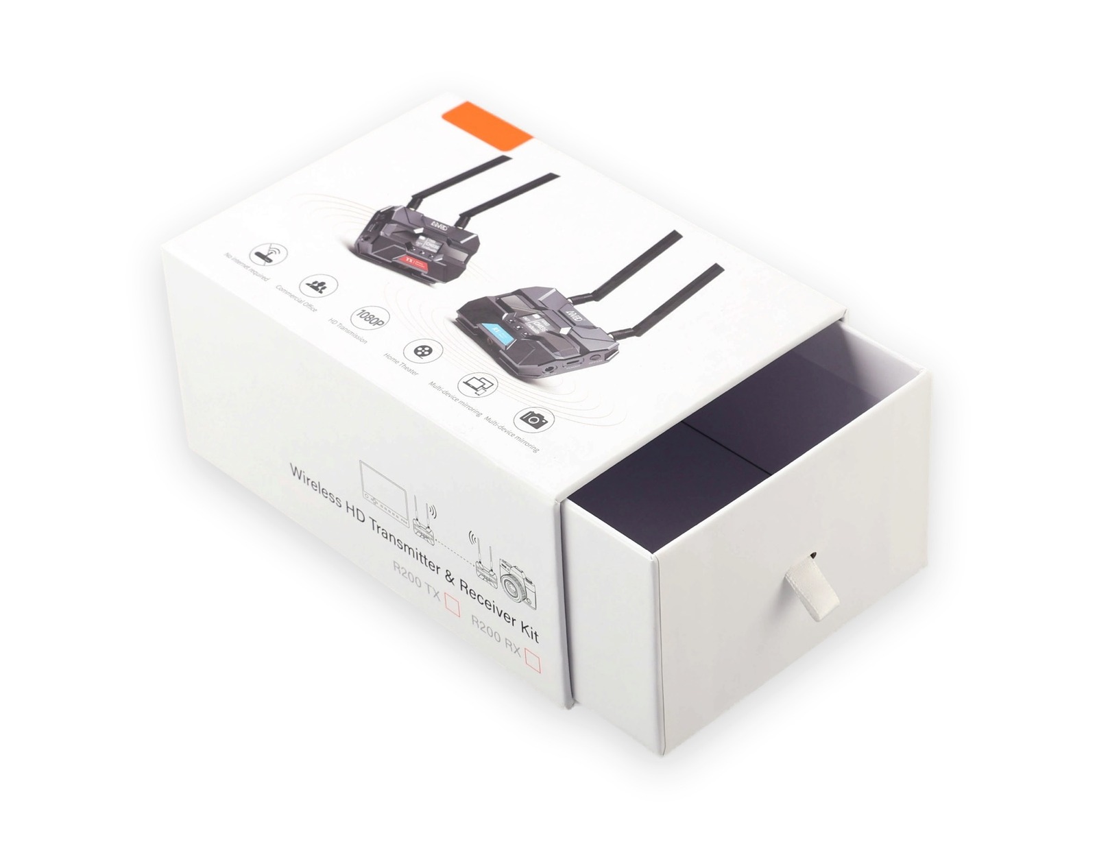 Inner tray space in electronics drawer box