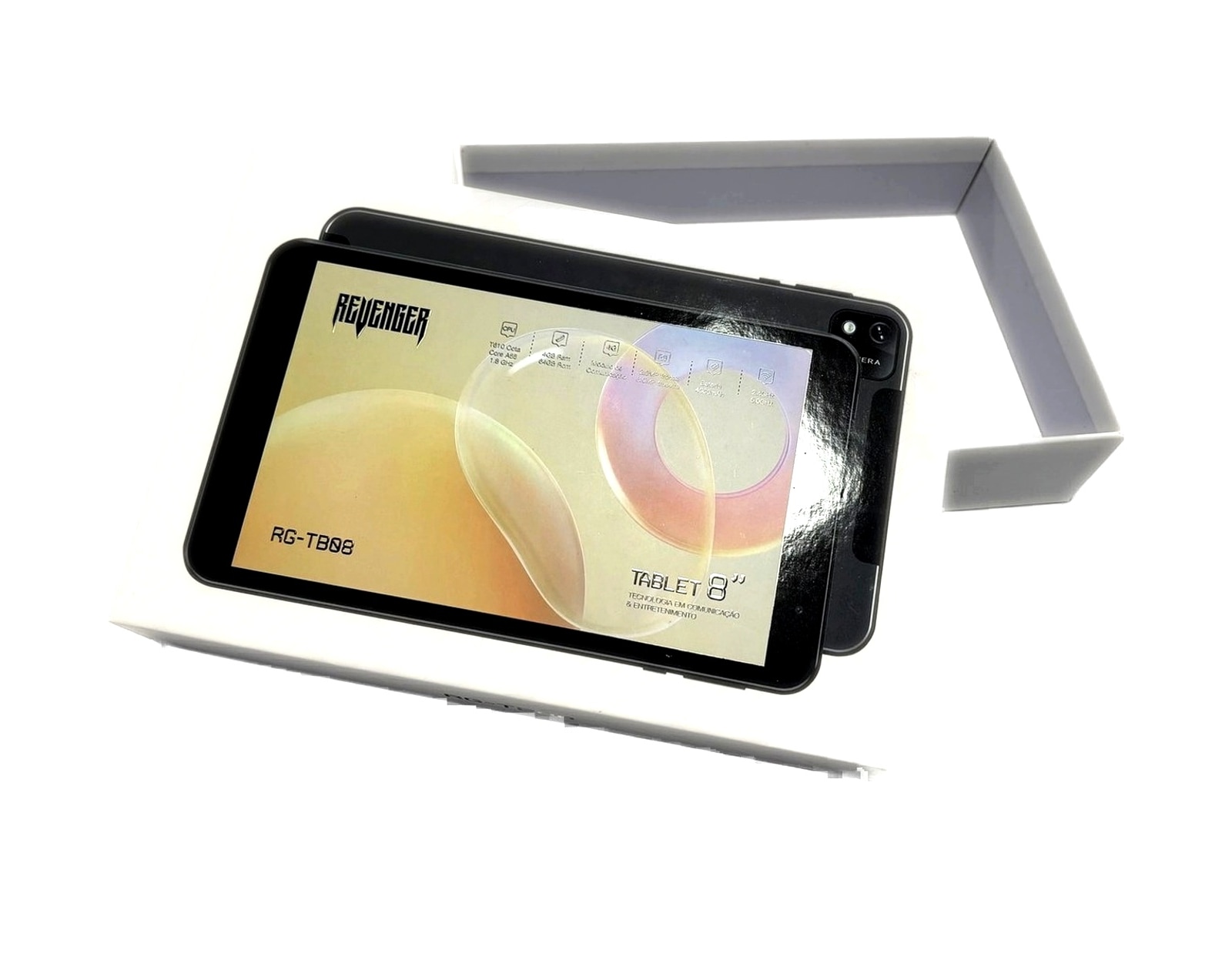 Tablet product lid and base paper box with open base