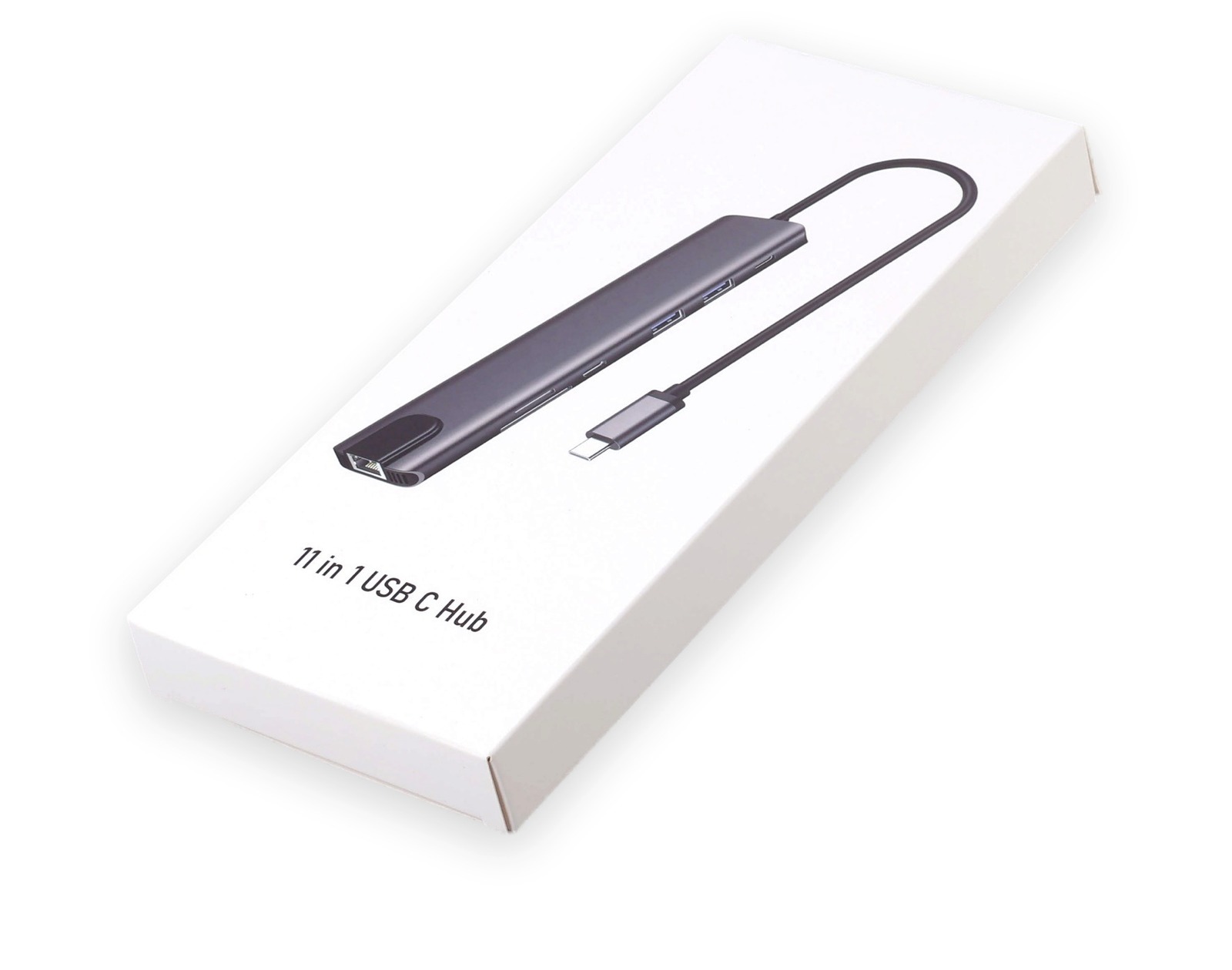 White printed folding carton box for electronics accessory packaging