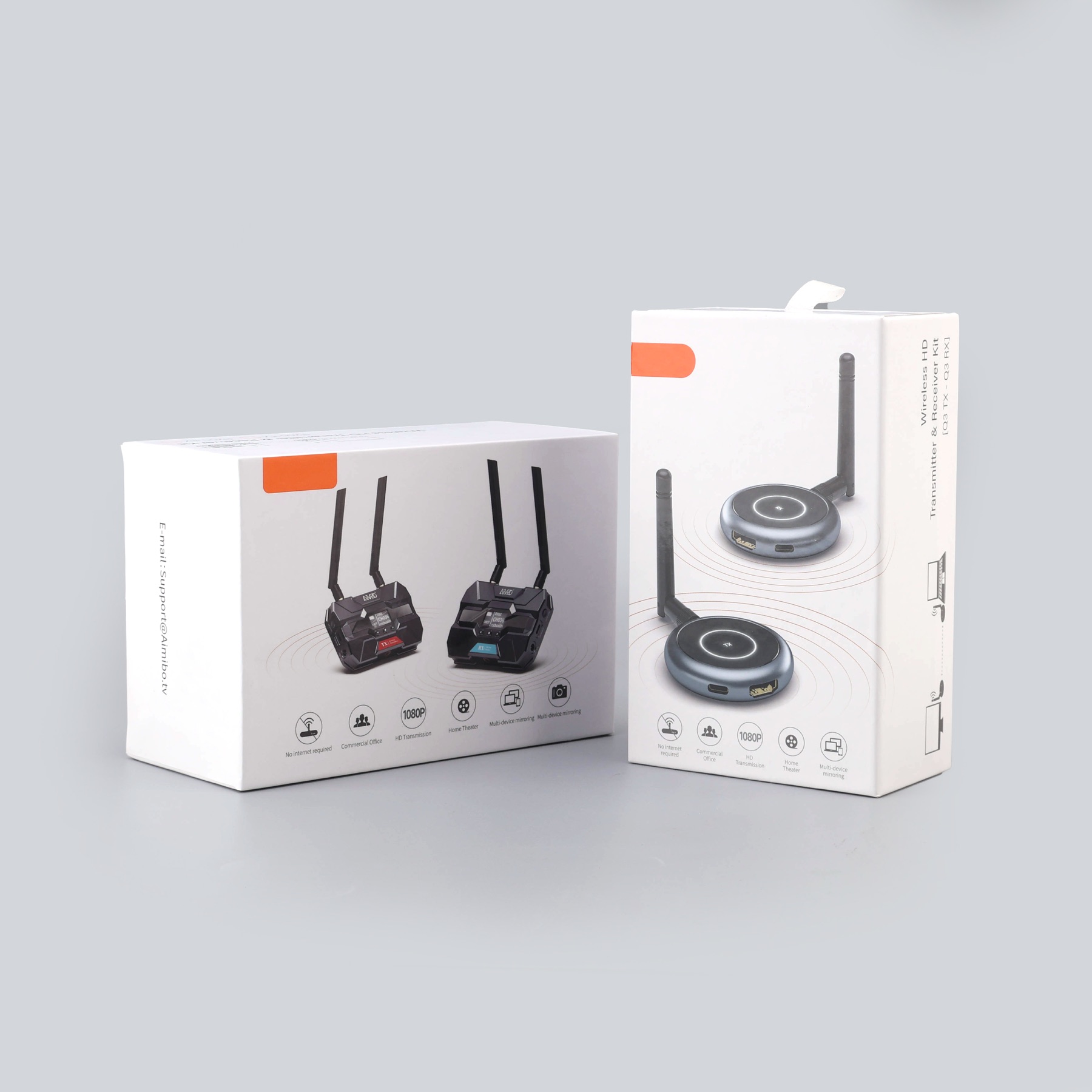 Custom electronics drawer box packaging set