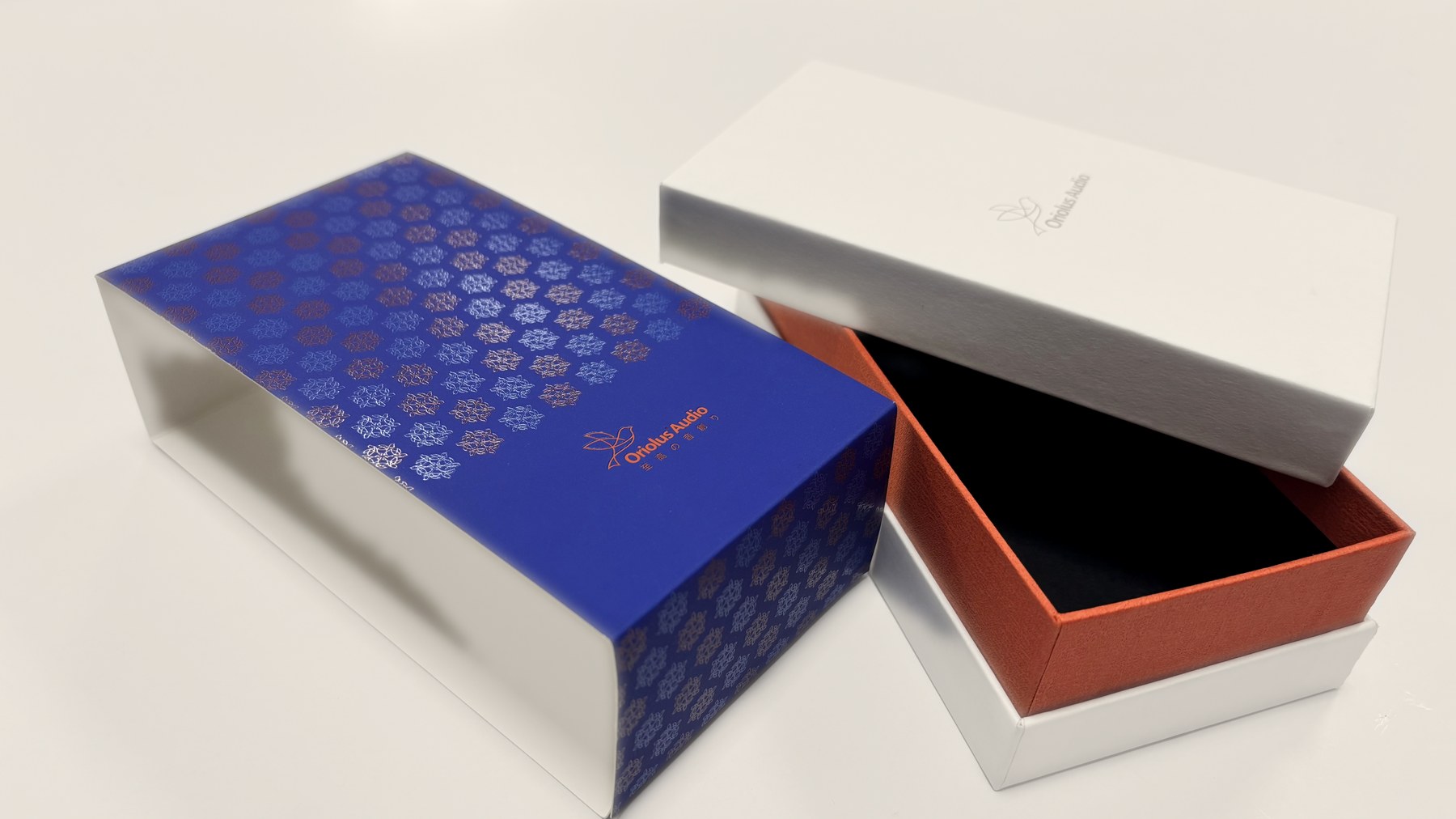 Lid and base paper box set for retail and gift packaging